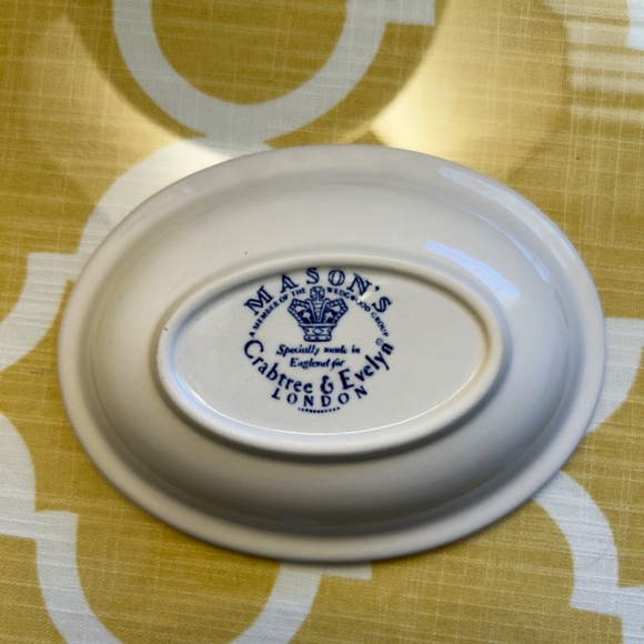 Crabtree & Evelyn bathroom soap dish blue floral design - Picture 3 of 4